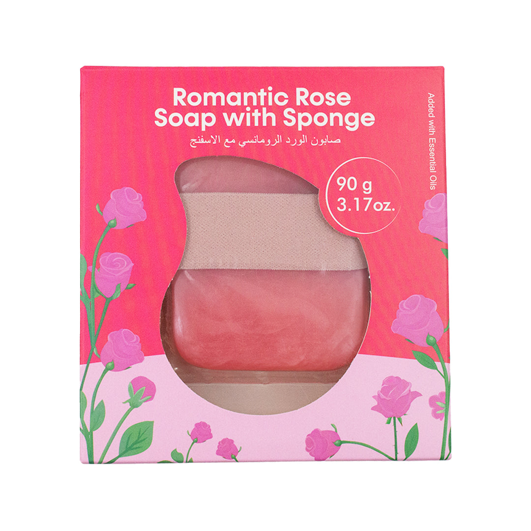 ROMANTIC ROSE SOAP WITH SPONGE