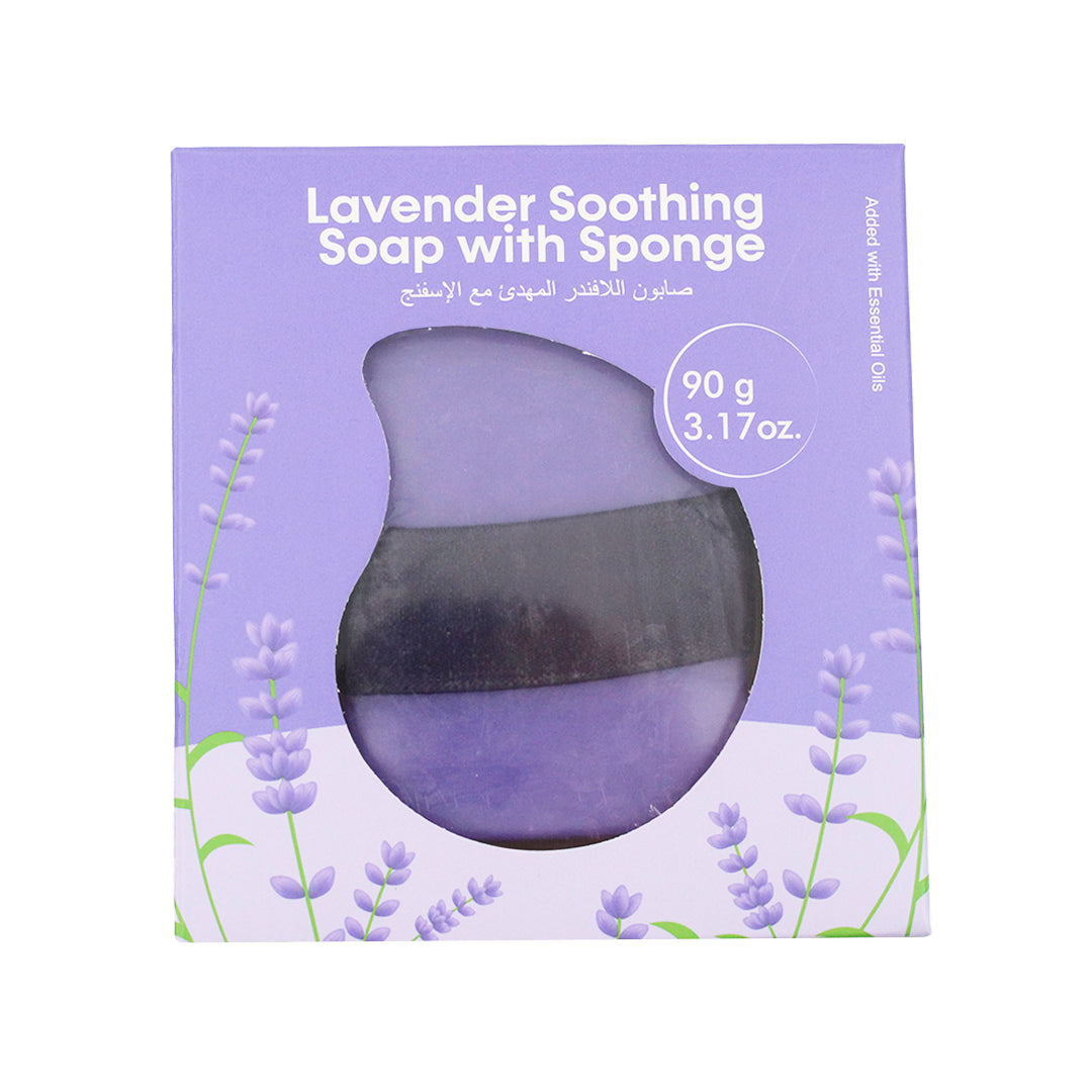 LAVENDER SOOTHING SOAP WITH SPONGE