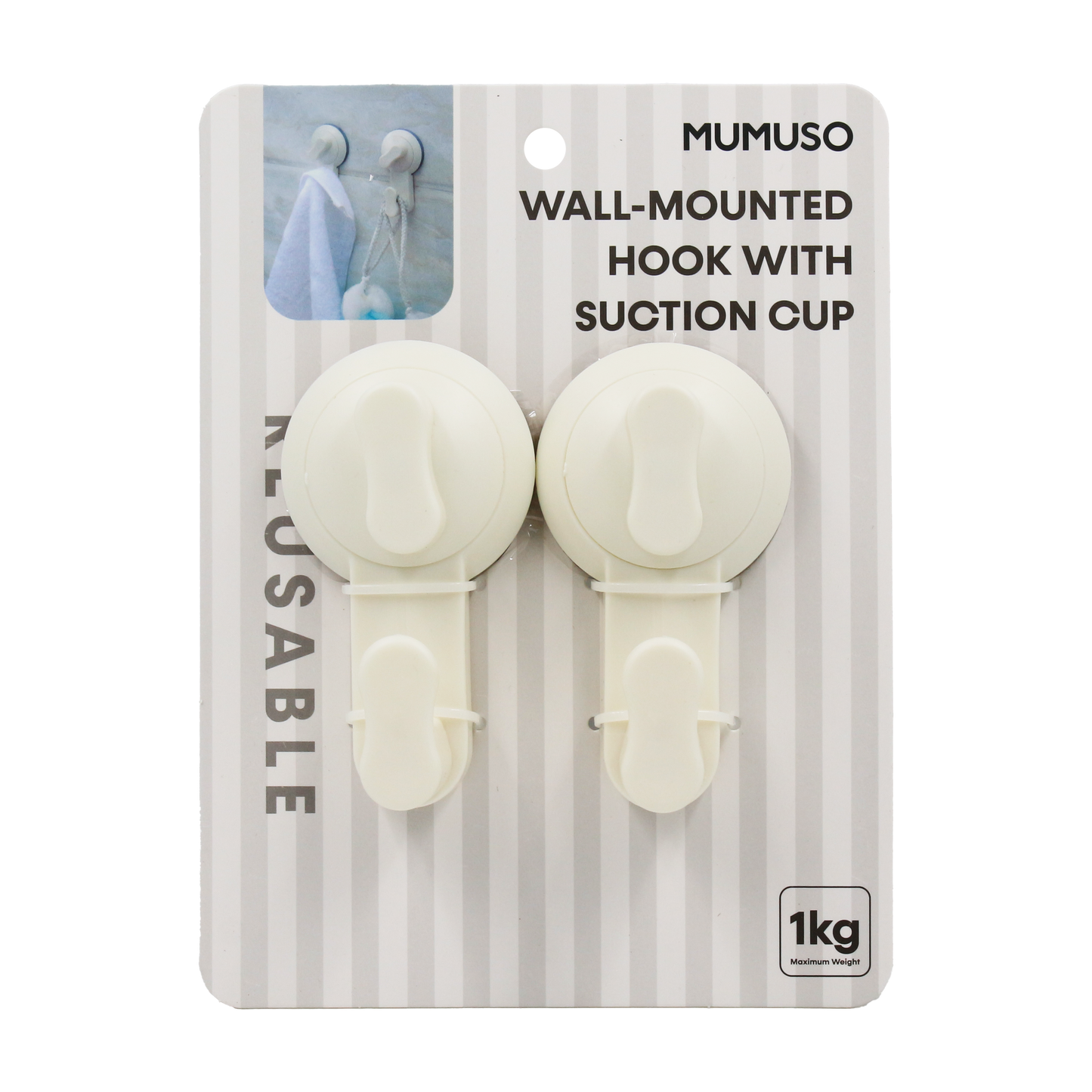 Wall-Mounted Hook with Suction Cup (2-Pack)