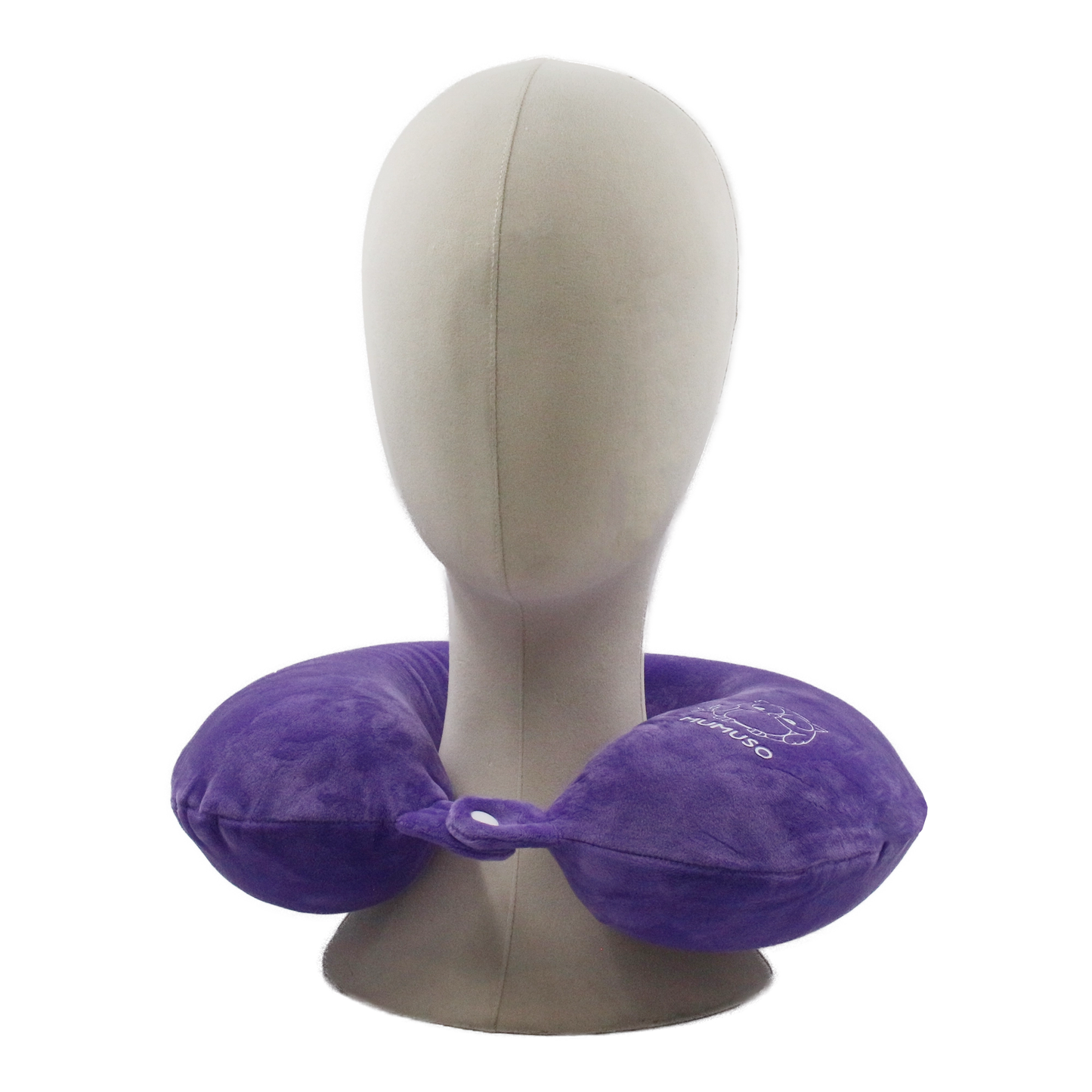 وسادة رقبة سفر مخملية بنفسجي