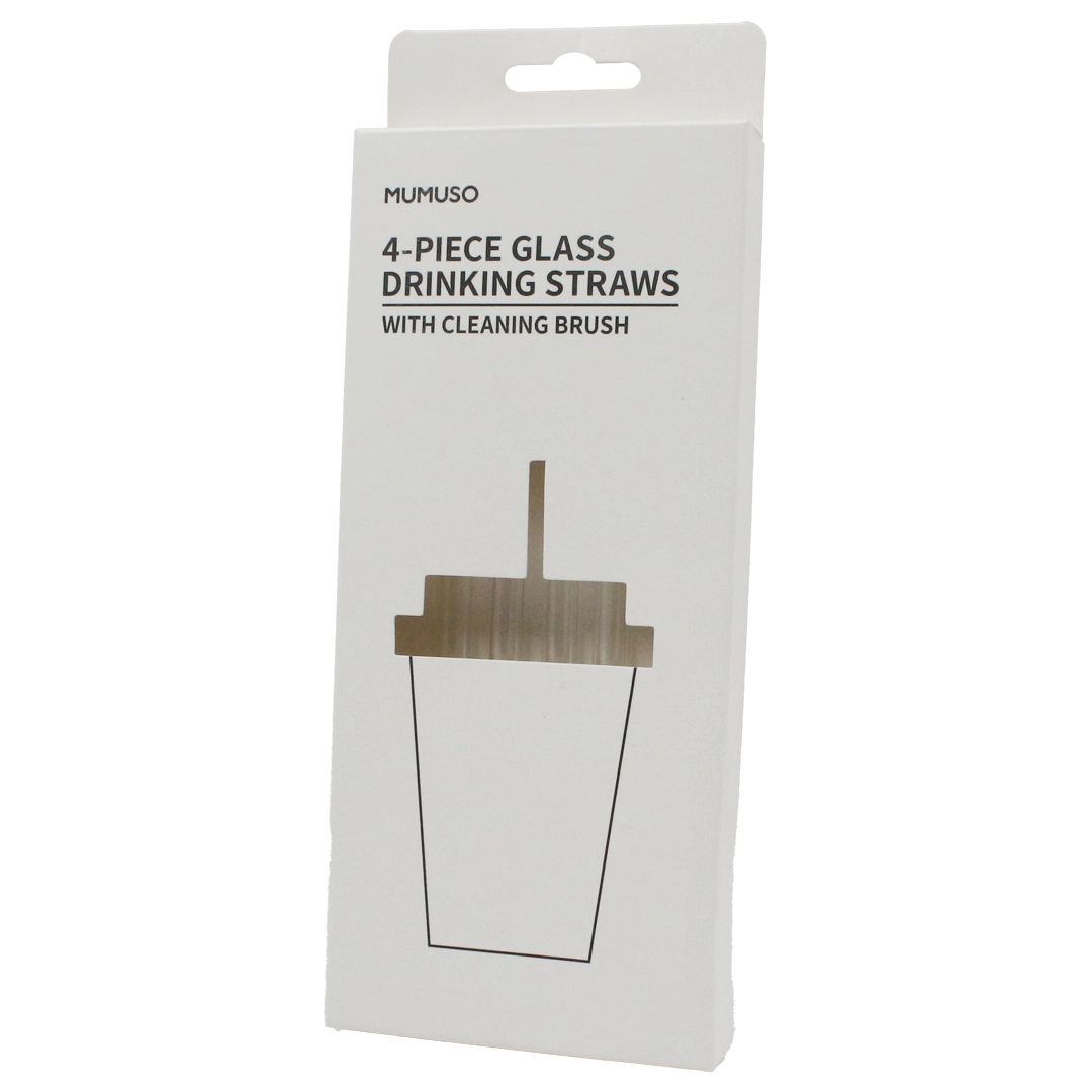 مصّاصات زجاجية مع فرشاة تنظيف — ٤ قطع