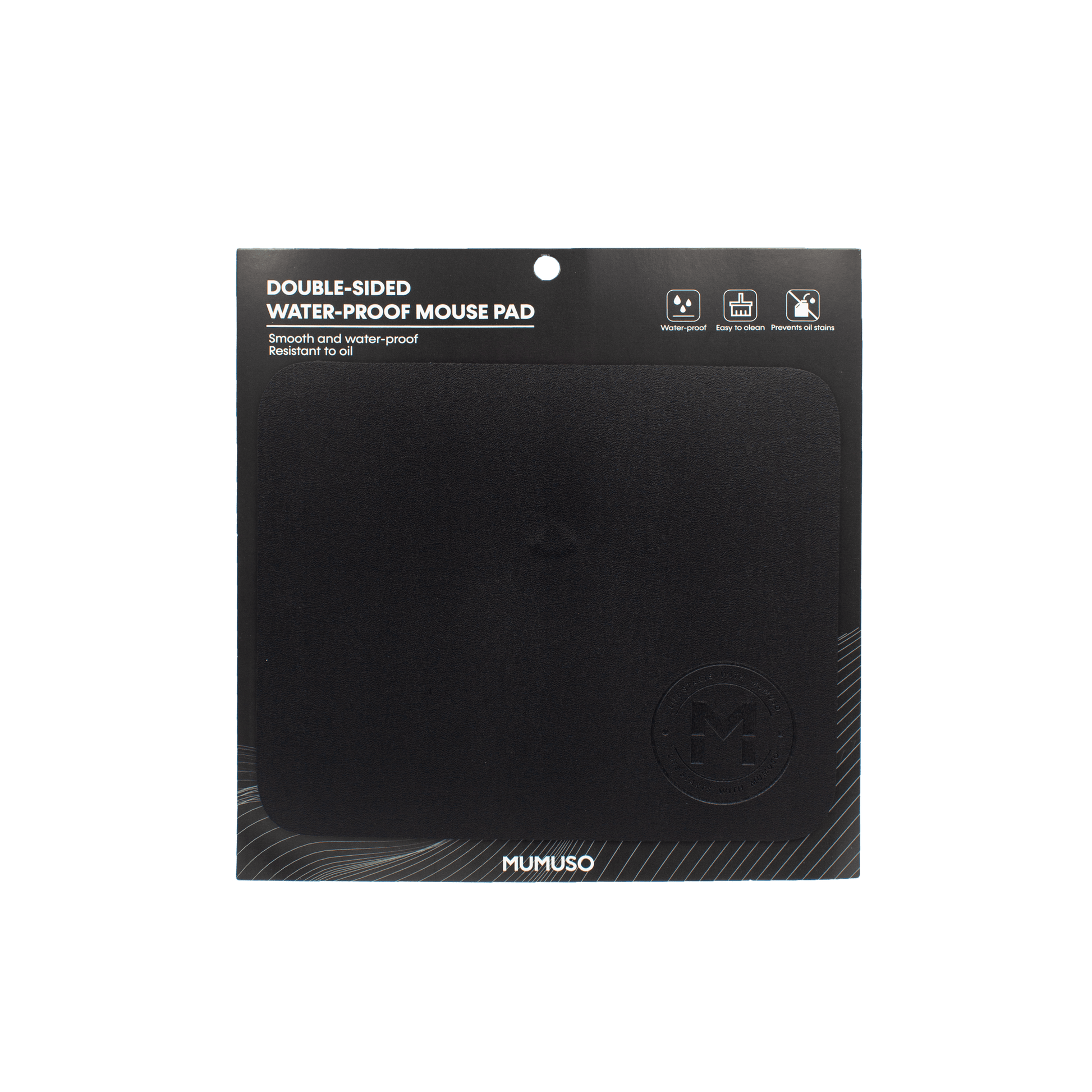 ماوس باد مقاومة للماء على الوجهين أسود - Mumuso