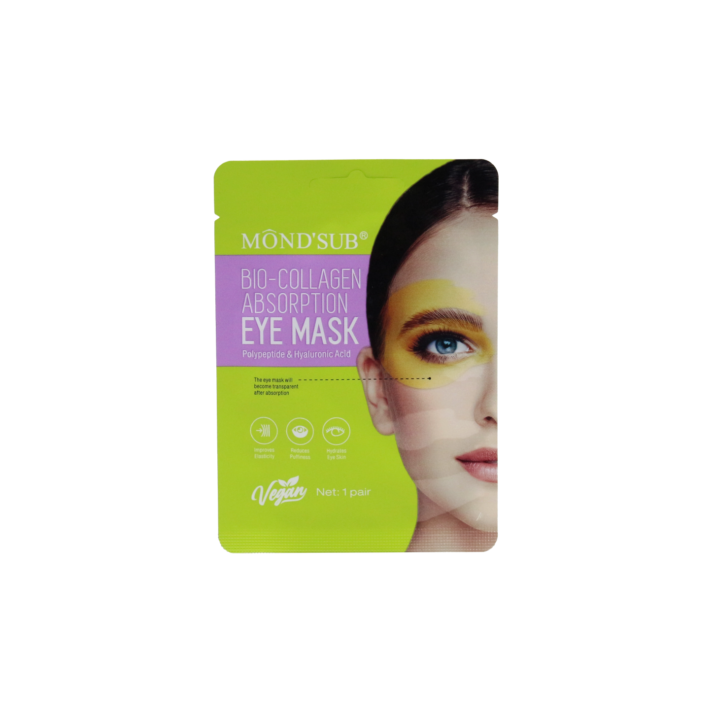 قناع العين البيو-كولاجين لشد والتنعيم بحمض الهيالورونيك والببتيدات