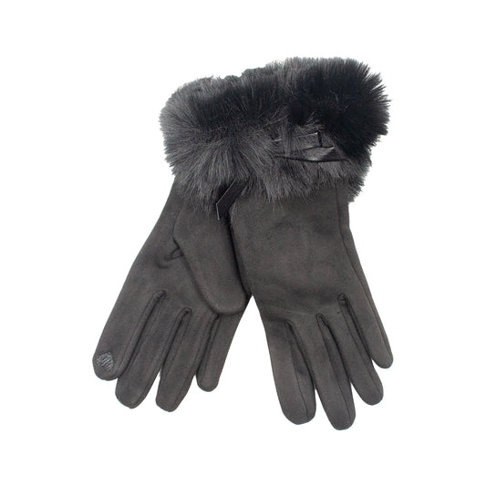 Women's Touchscreen Gloves with Faux Fur Cuffs