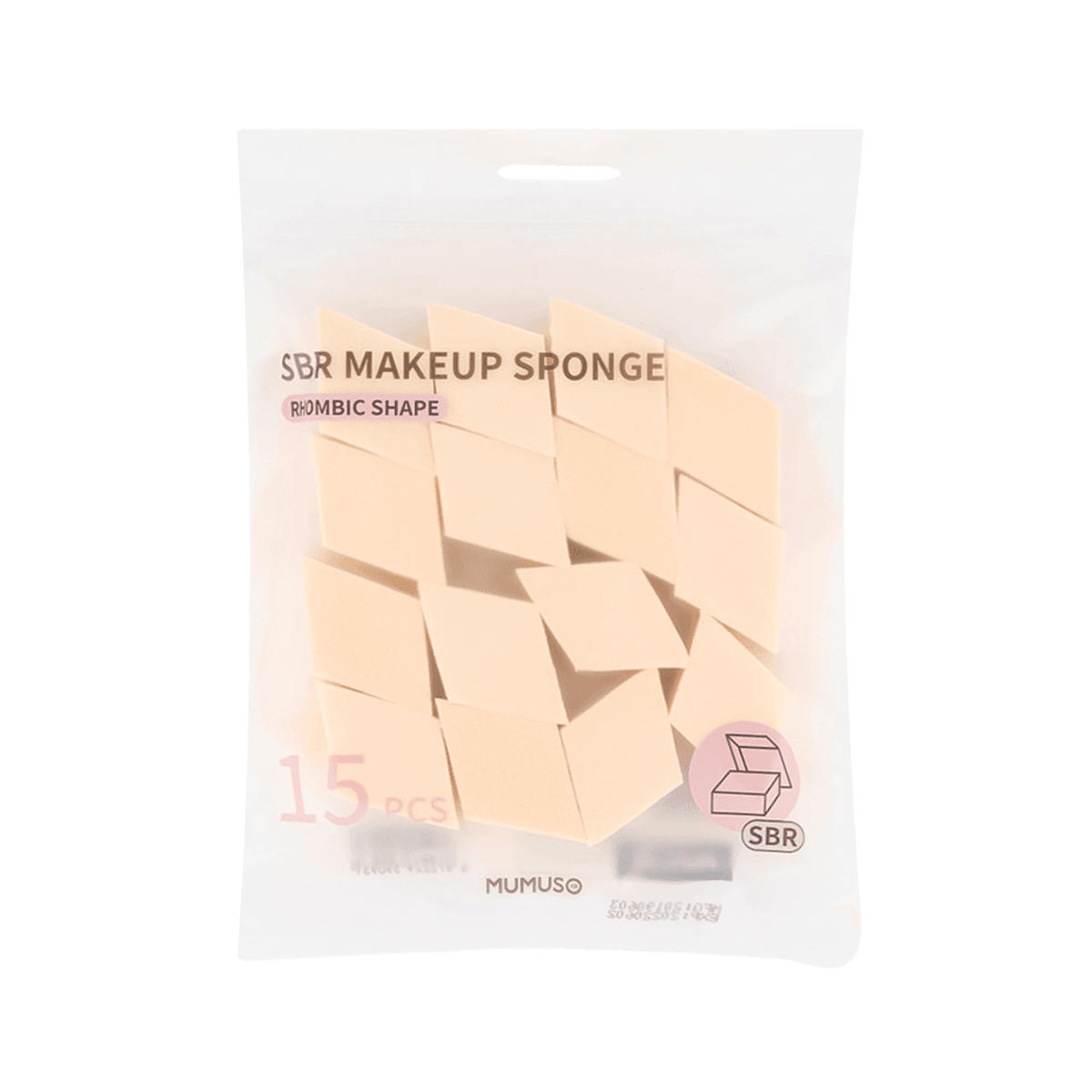 MUMUSO SBR Makeup Sponge Rhombus 15-Pack