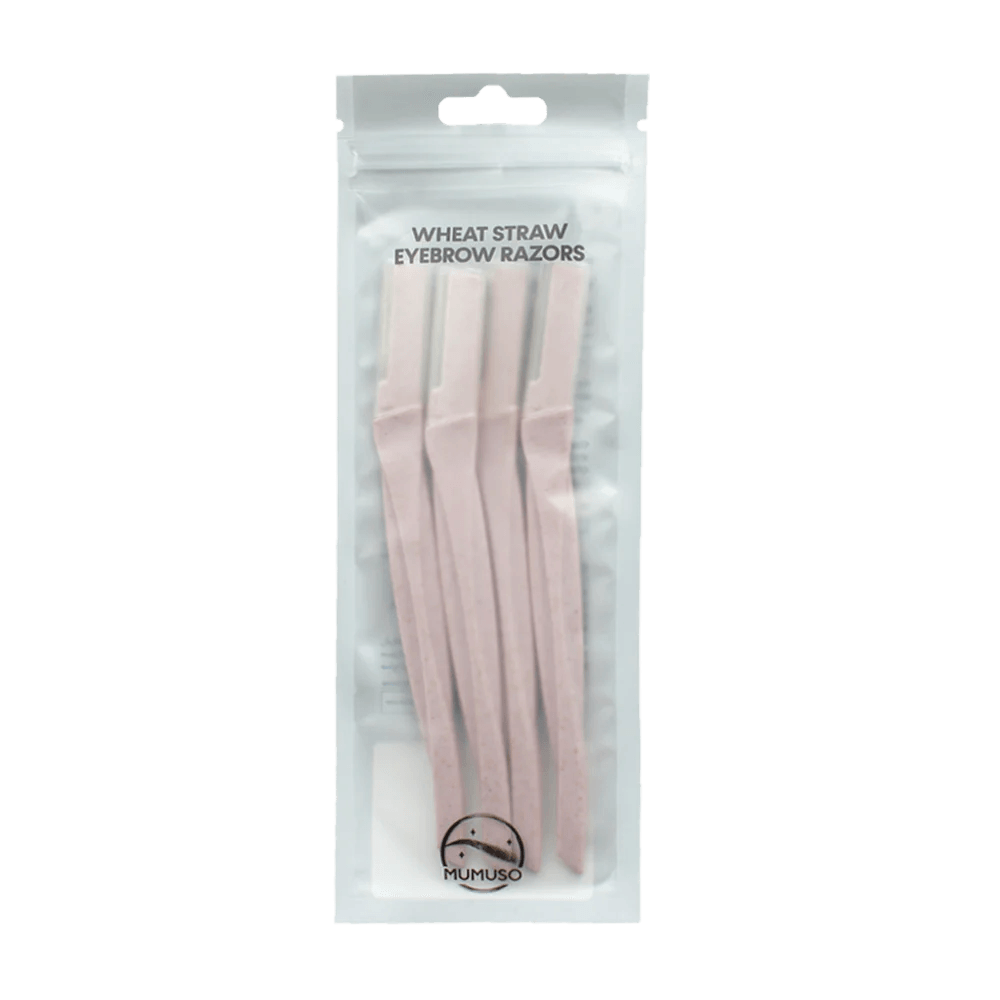 MUMUSO WHEAT STRAW EYEBROW RAZORS 4-PACK