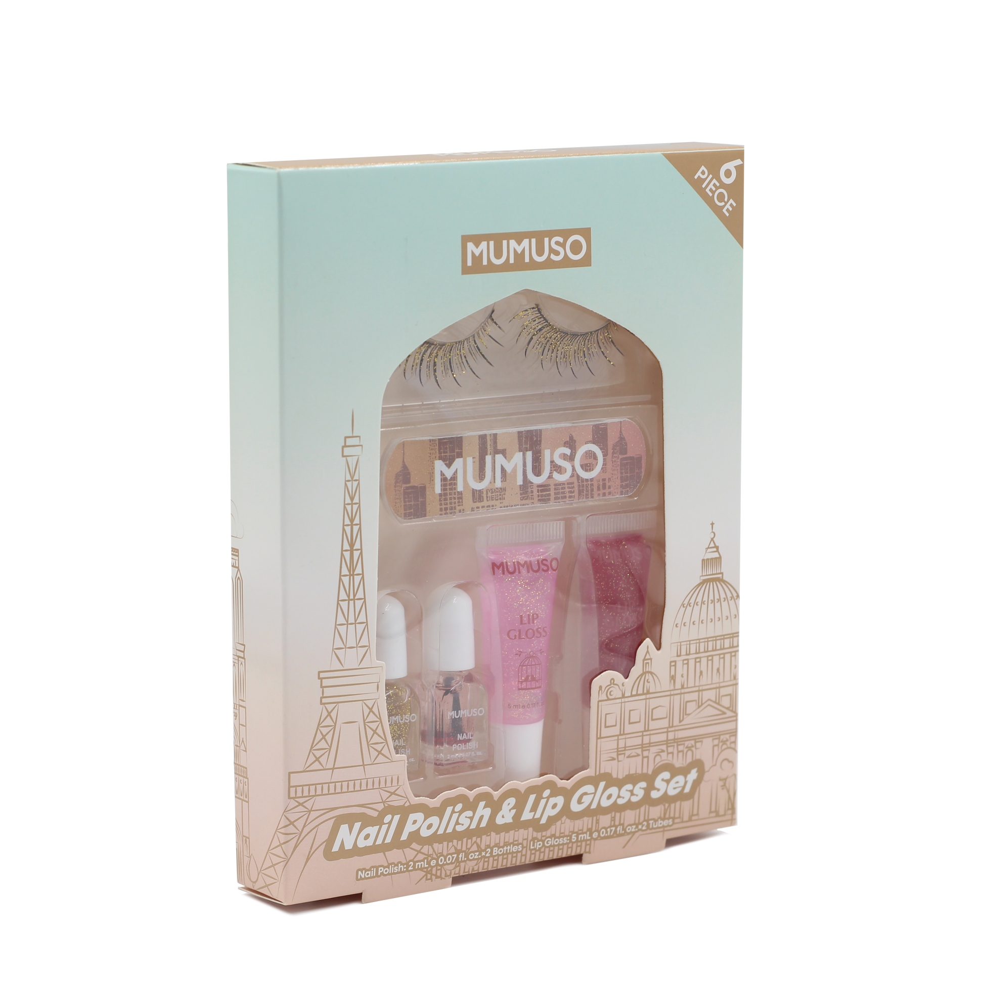 MUMUSO 6-Piece Nail Polish & Lip Gloss Set MUMUSO 6-Piece Nail Polish & Lip Gloss Set