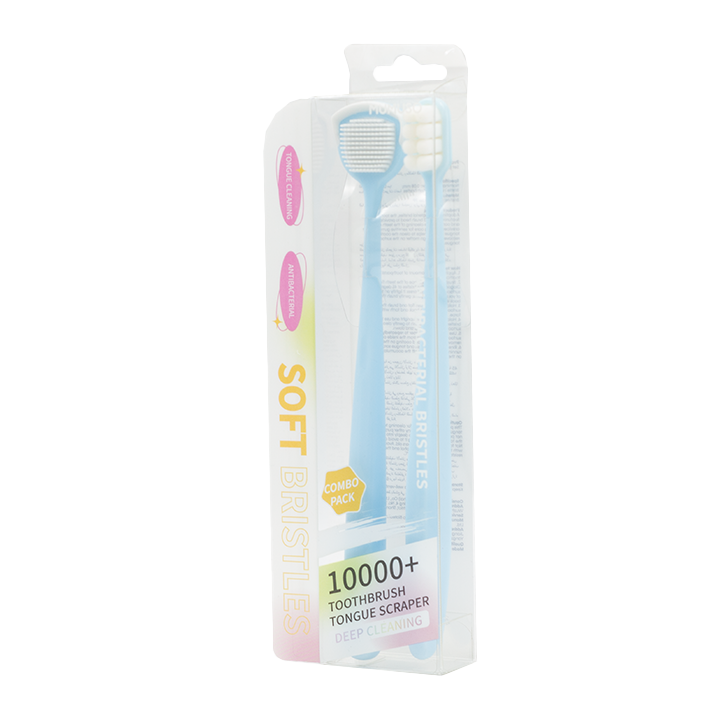 MUMUSO Toothbrush & Tongue Scraper Set (Blue) MUMUSO Toothbrush & Tongue Scraper Set (Blue)