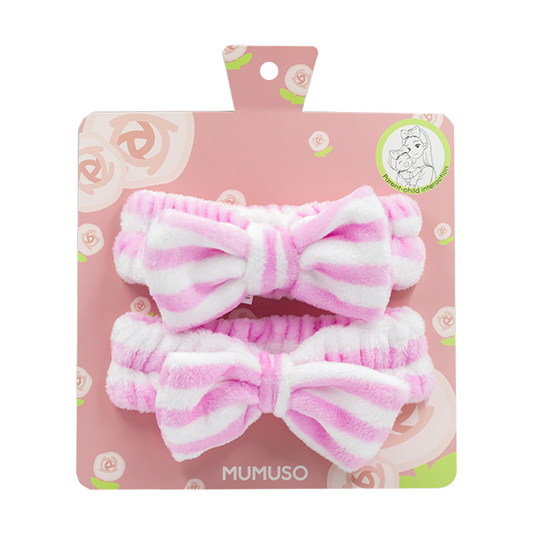 Mother & Daughter Headband Gift Set (Bowtie with Purple Stripes)