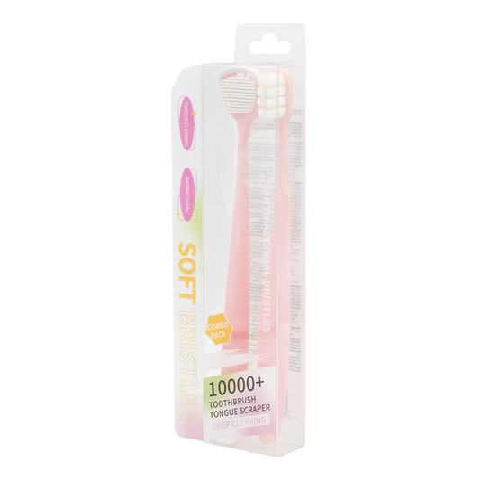 Toothbrush & Tongue Scraper Set (Blue)