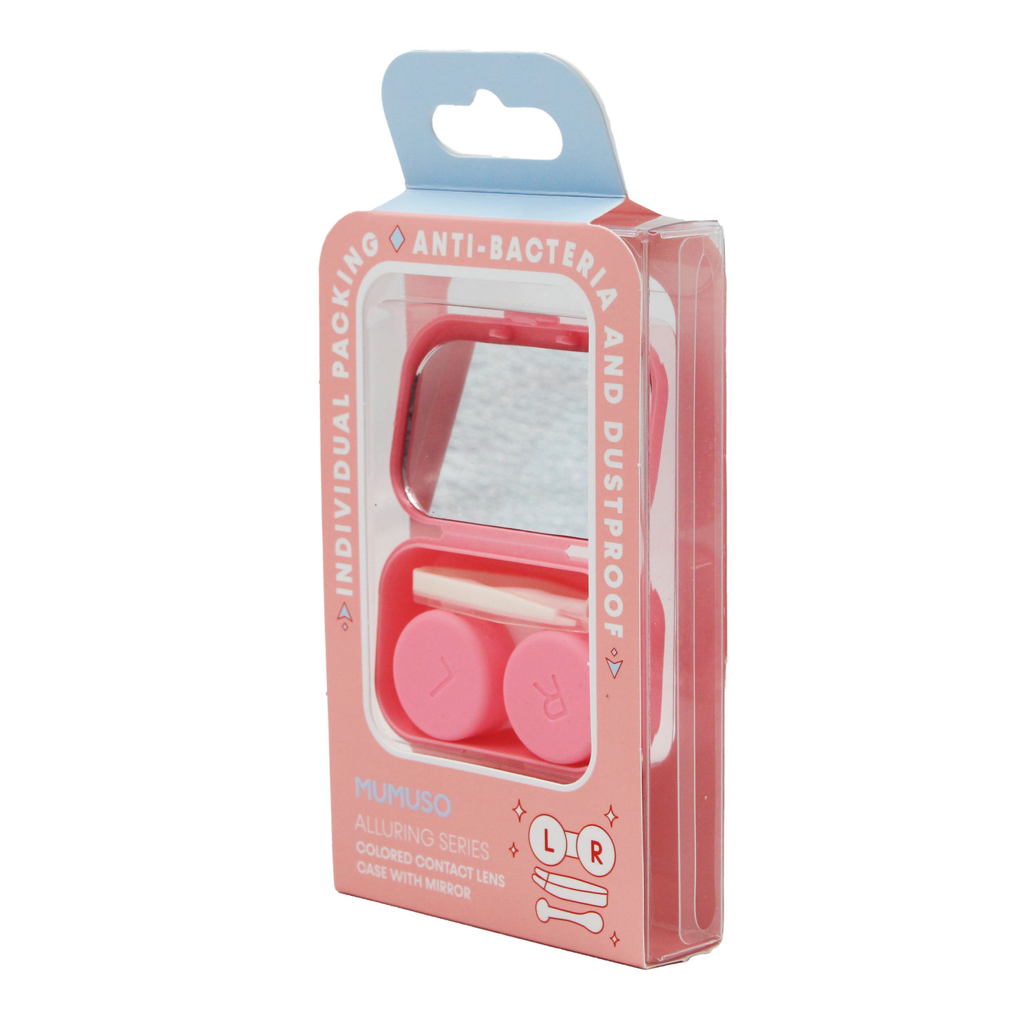 Alluring Series Colored Contact Lens Case with Mirror