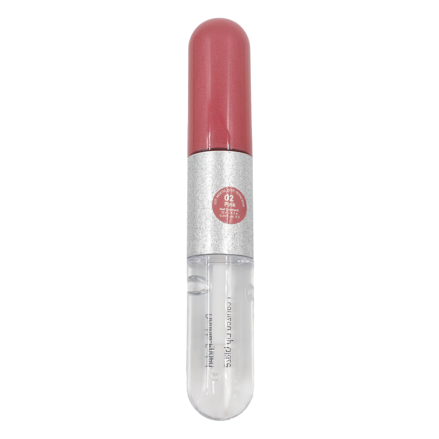 Double-Ended Pearlized Lip Glaze (02 Pink)