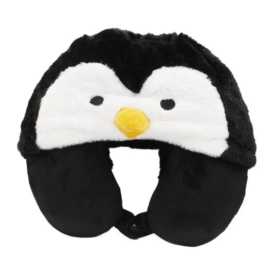 وسادة رقبة سفر بتصميم بطريق مع طاقية