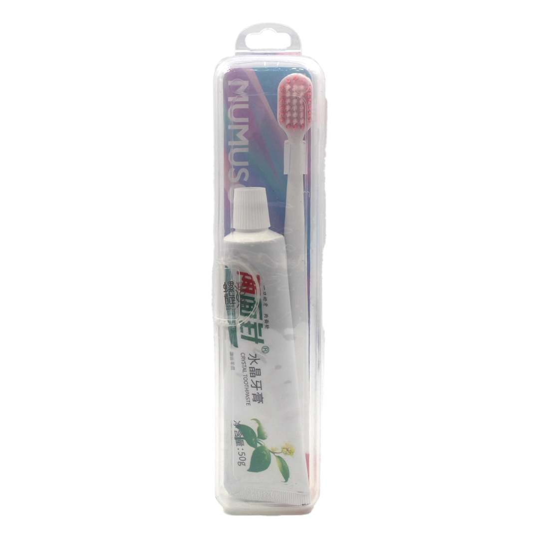 Travel Toothbrush And Toothpaste Set