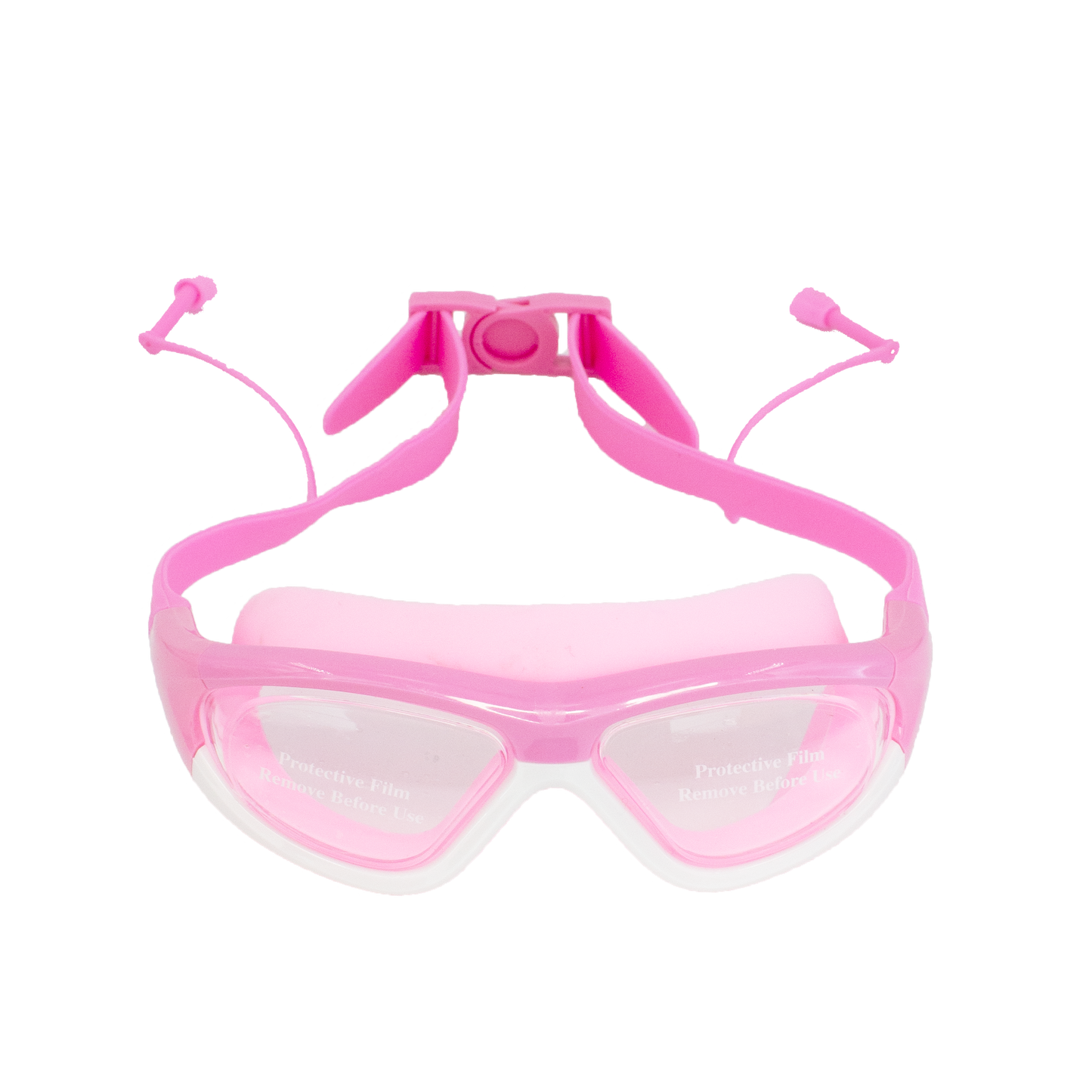 Children's anti-fog swimming goggles pink and white