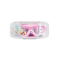 Children's anti-fog swimming goggles pink and white