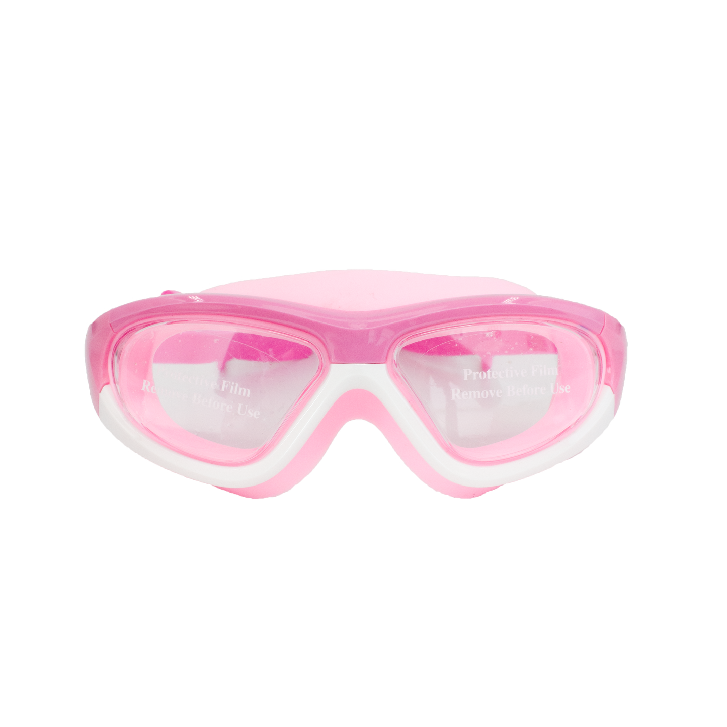 Children's anti-fog swimming goggles pink and white