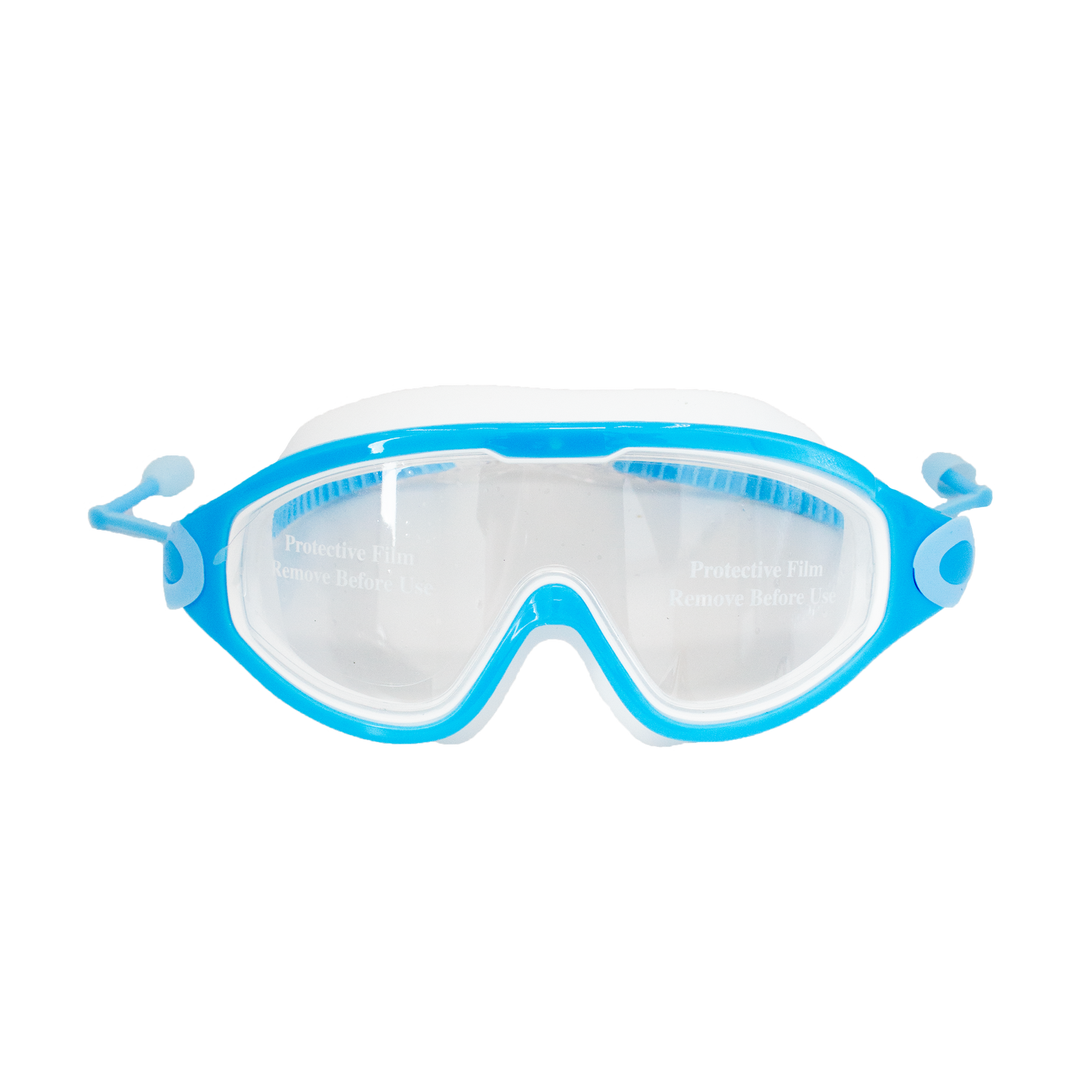 Children's large frame anti-fog goggles blue