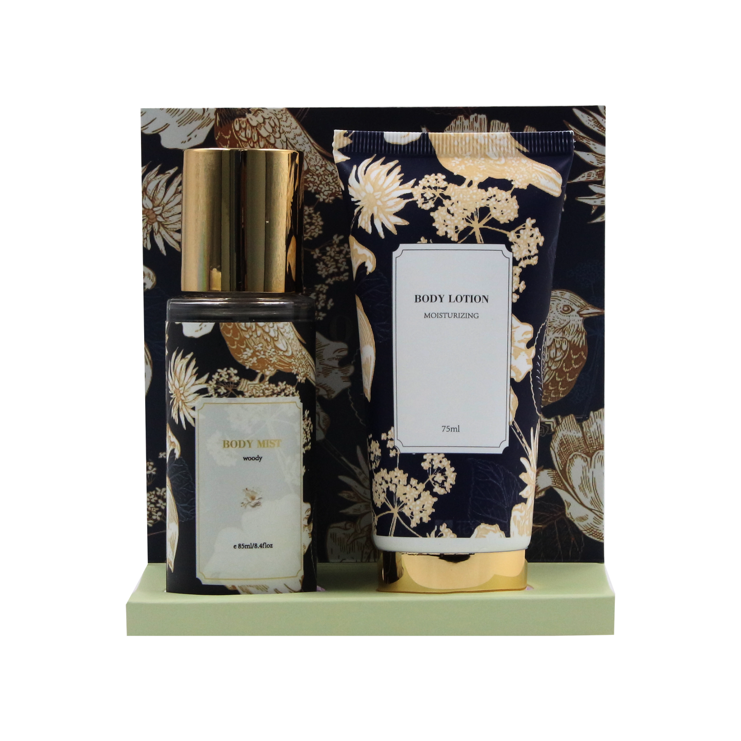 مجموعة العناية بالجسم برائحة الزهور الخشبية