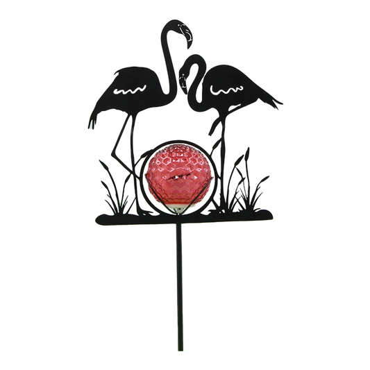 مصباح الفلامينغو الجذاب للحديقة