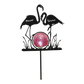 مصباح الفلامينغو الجذاب للحديقة