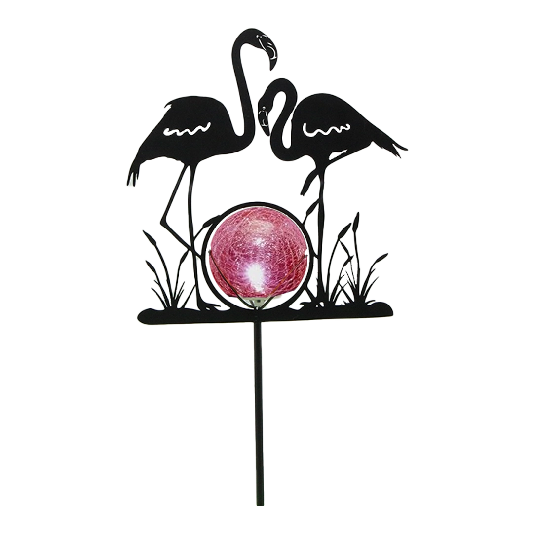 مصباح الفلامينغو الجذاب للحديقة