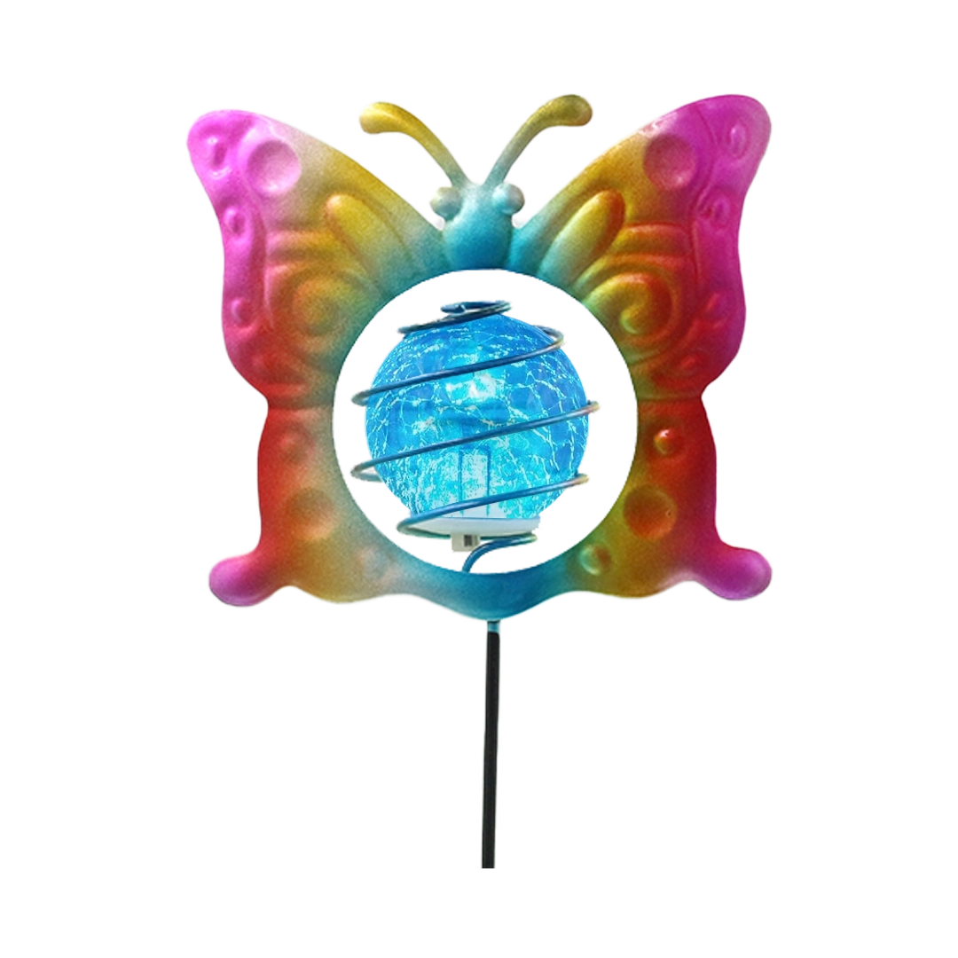 مصباح الفراشة الازرق للحديقة