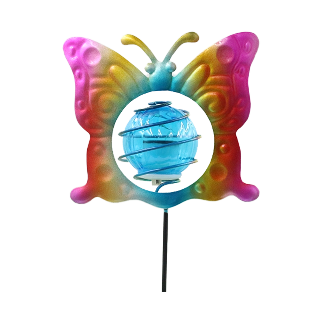 مصباح الفراشة الازرق للحديقة