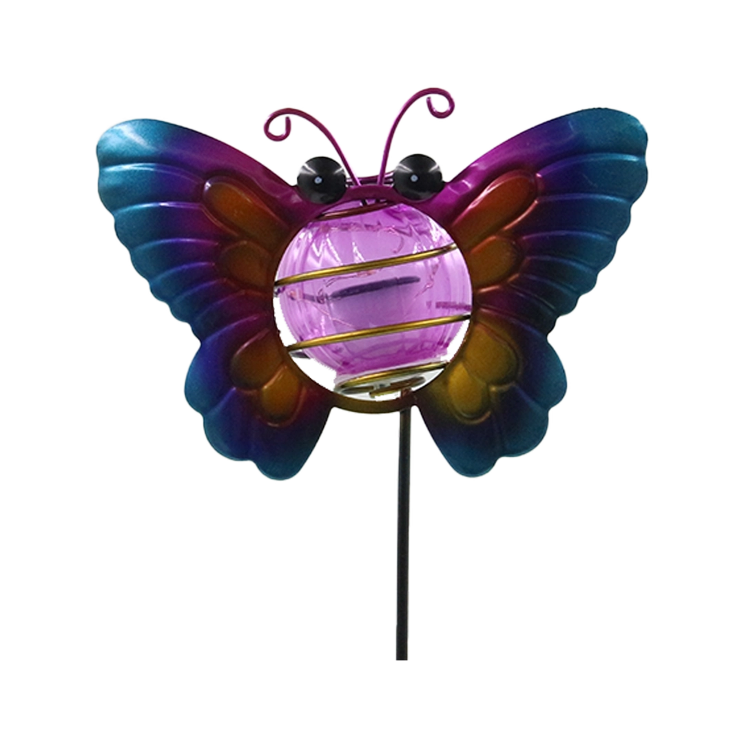 MUMUSO Purple Butterfly Ground Stake Light MUMUSO Purple Butterfly Ground Stake Light