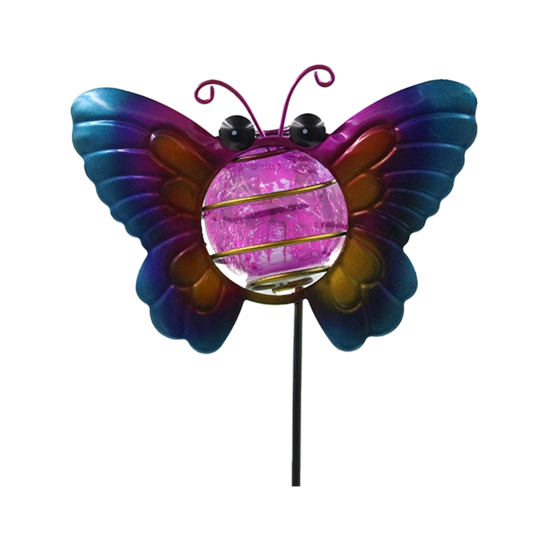 MUMUSO Purple Butterfly Ground Stake Light MUMUSO Purple Butterfly Ground Stake Light