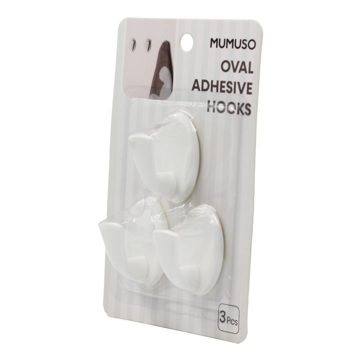 OVAL ADHESIVE HOOKS (3-PACK)