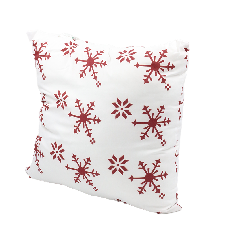 PRINTED THROW PILLOW SNOWFLAKE