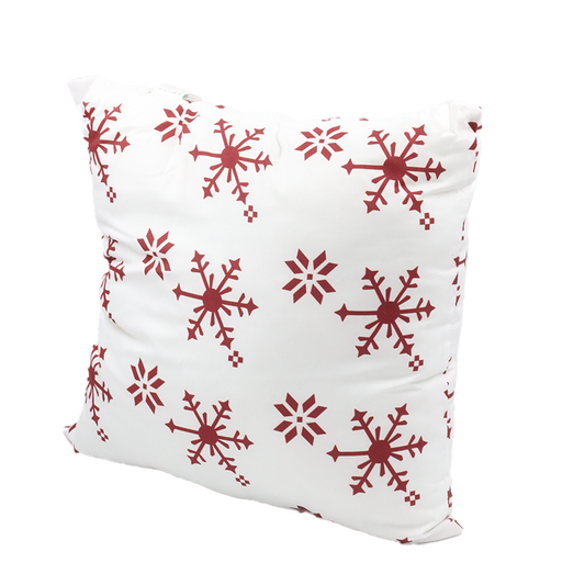 PRINTED THROW PILLOW SNOWFLAKE