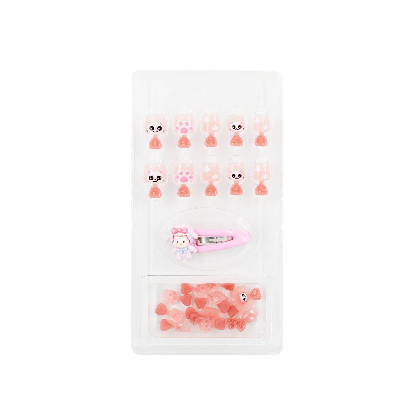 CUTE CAT NAIL WRAPS FOR KIDS (CLOUDS)