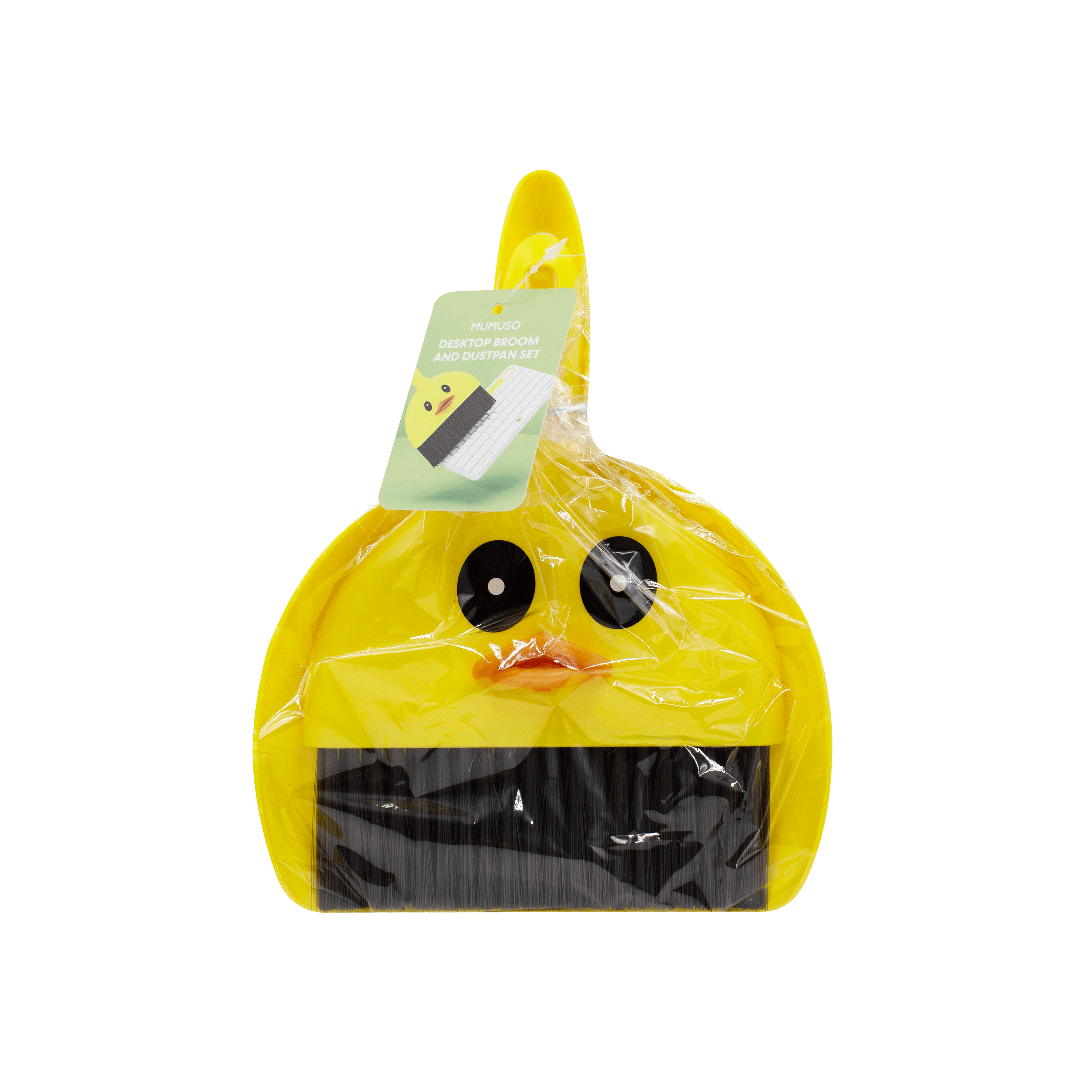 MUMUSO DESKTOP BROOM AND DUSTPAN SET CARTOON DUCK YELLOW