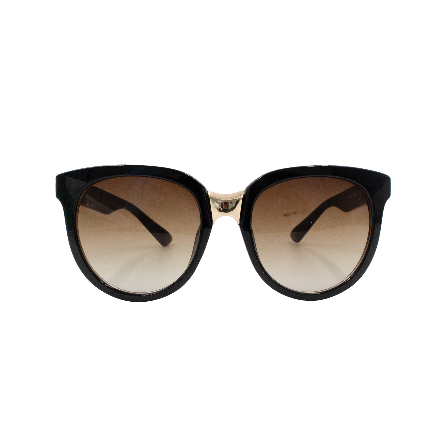 FASHION OVAL SUNGLASSES (BLACK & TAWNY)