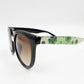 FASHION OVAL SUNGLASSES (BLACK & TAWNY)