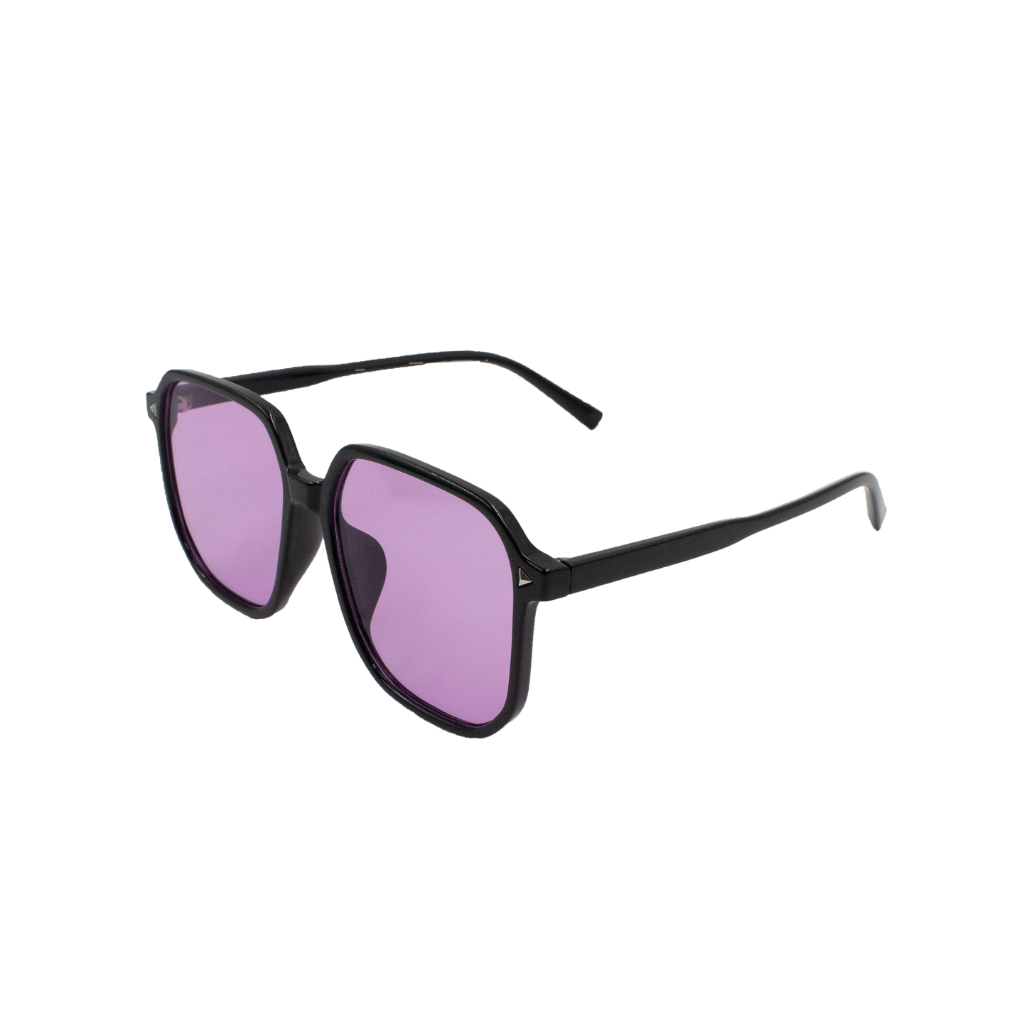 SIMPLE SUNGLASSES WITH BLACK FRAME (PURPLE)