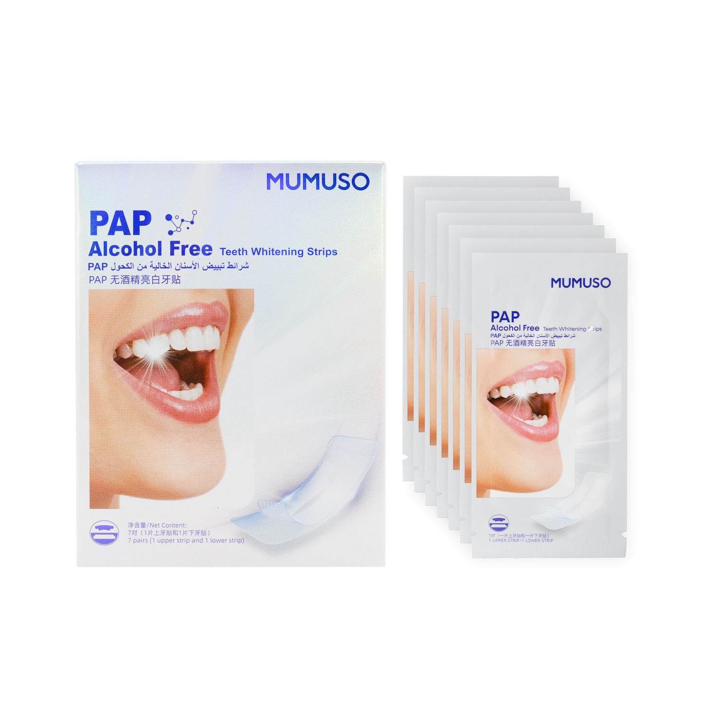 PAP ALCOHOL-FREE TEETH WHITENING STRIPS