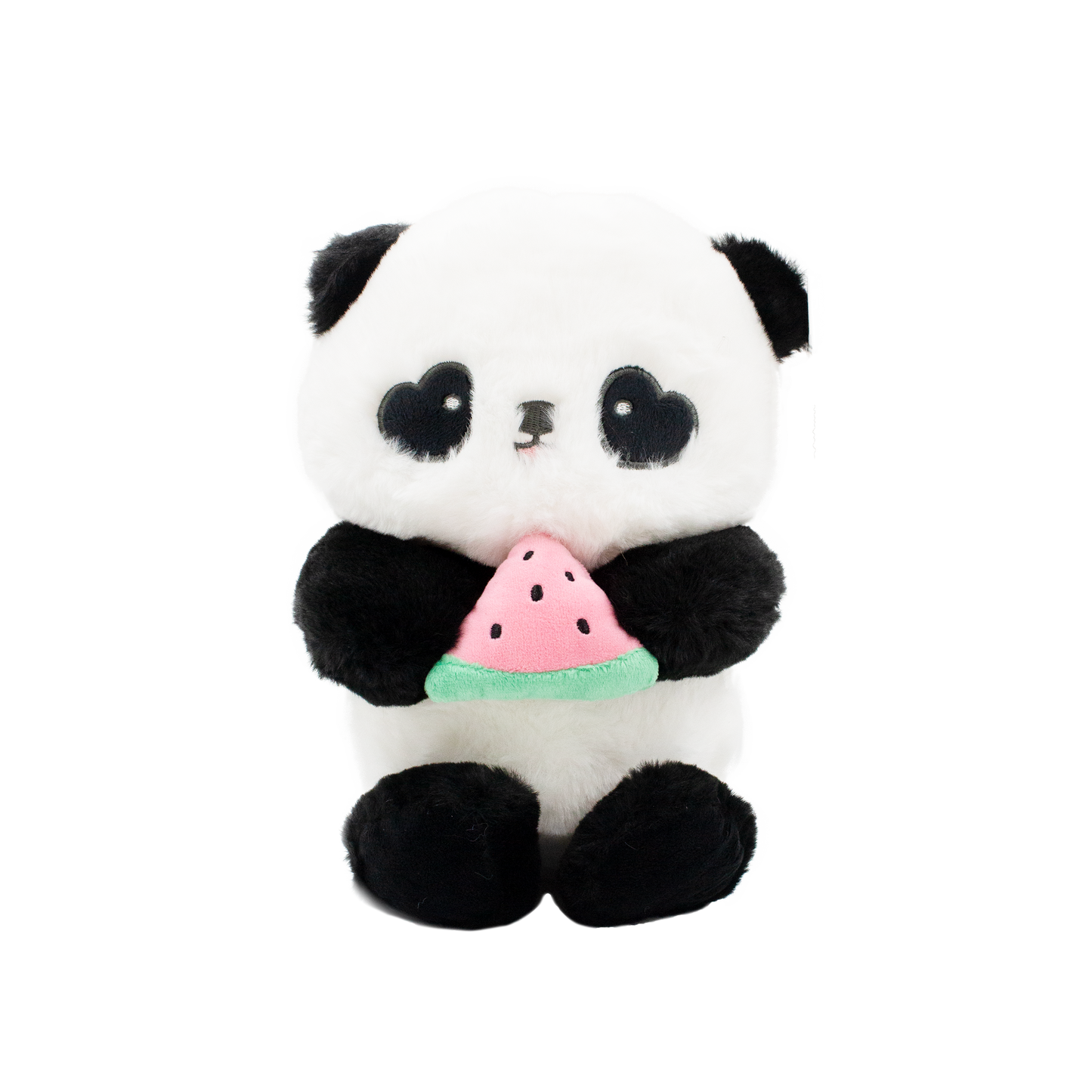 32 CM PLUSH TOY (CUTE PANDA WITH PINK FLOWER IN STANDING POSITION)