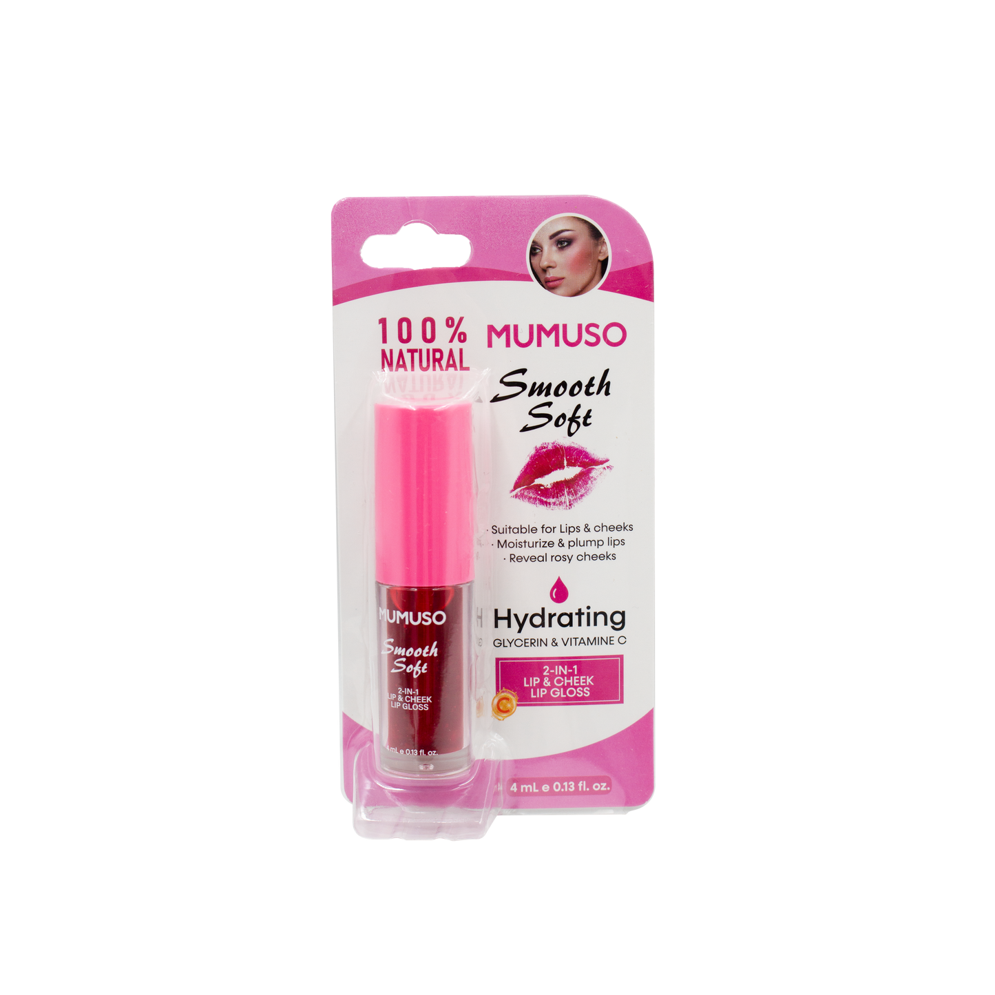 DUAL-USE LIP GLOSS FOR LIPS AND CHEEKS (02 ROSE RED)