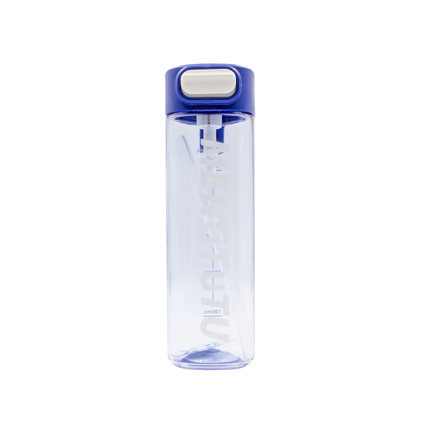 PLASTIC WATER BOTTLE WITH STRAW (650 ML/