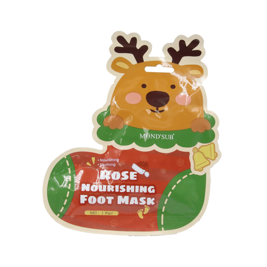 قناع القدم المغذي بالورد