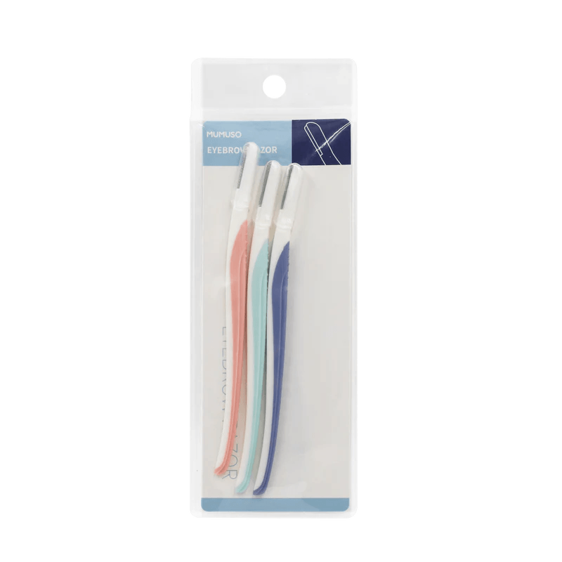 MUMUSO EYEBROW RAZOR WITH PRECISION COVER 3-PACK