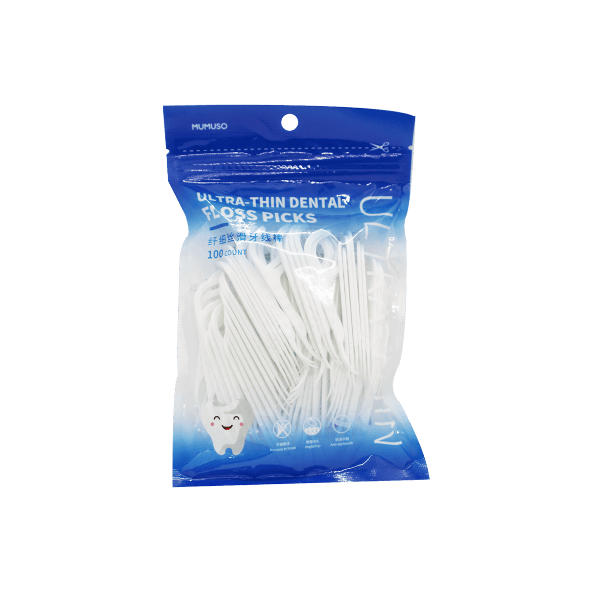 MUMUSO ULTRA-THIN DENTAL FLOSS PICKS (100 pcs)